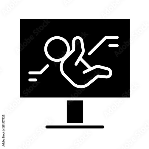 Ultrasound icon in glyph style