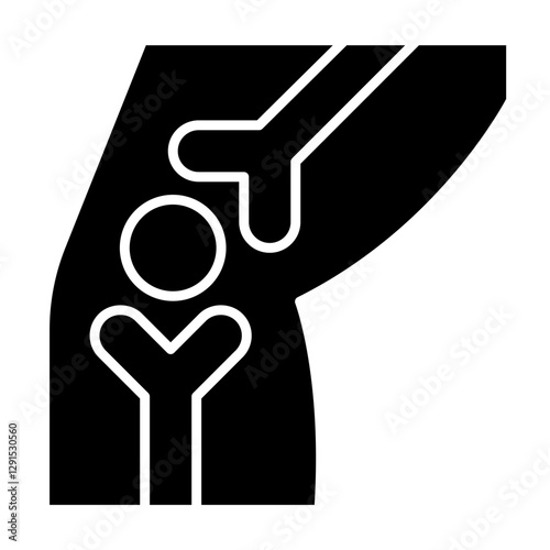 X-ray icon in glyph style