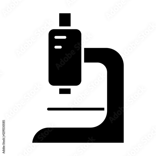 Microscope icon in glyph style