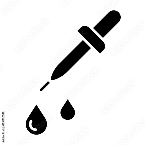 CBD oil icon in glyph style