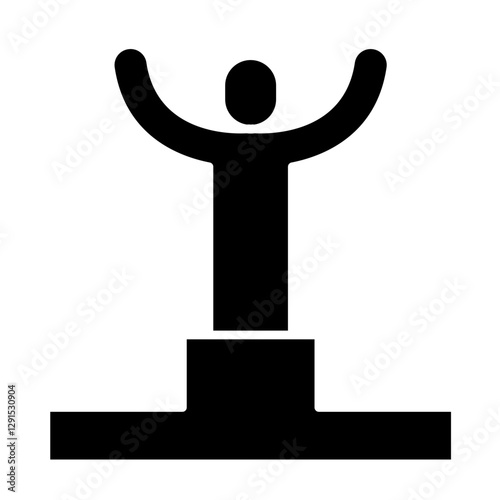 Success icon in glyph style