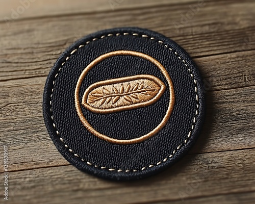 Retro Stitching Embroidery Logo Mockup.