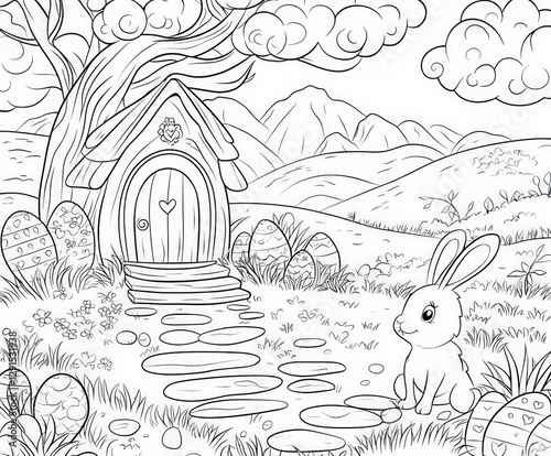 A magical treehouse decorat...