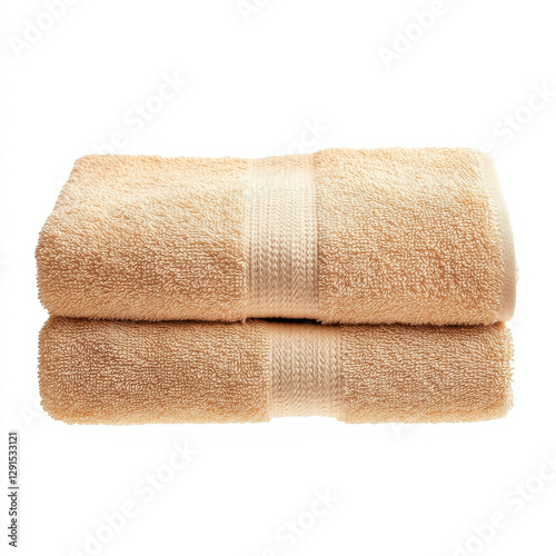 Soft luxury bath towels stacked neatly, showcasing rich texture and quality fabric. Perfect for adding comfort and elegance to any bathroom decor