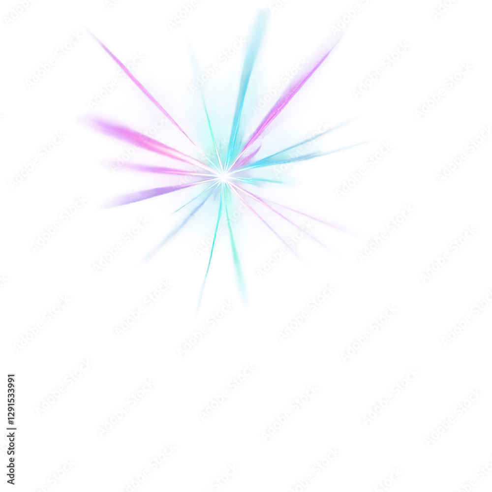 Colorful Neon Starburst Light Explosion on Transparent Background PNG Colorful Neon Starburst Light Explosion on Transparent Background PNG