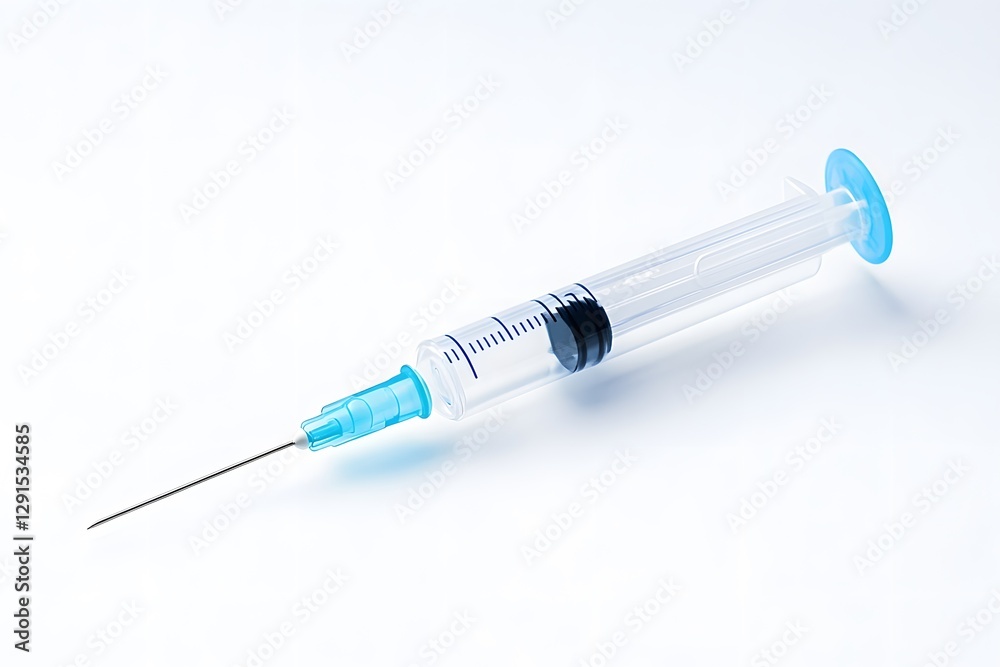 Syringe on Clean White Background for Medical Designs Syringe on Clean White Background for Medical Designs