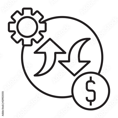 market forces  vector icon