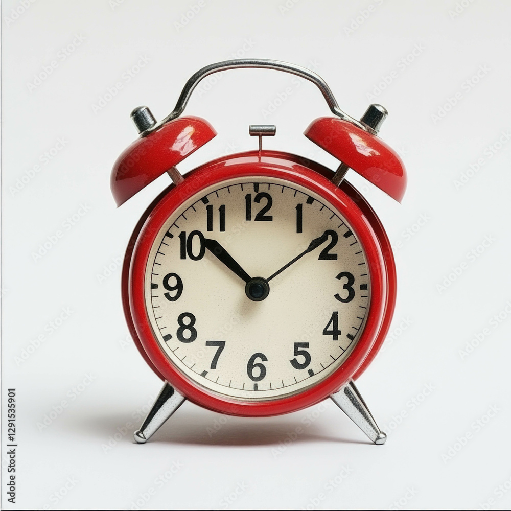 Red Clock Isolated Red Clock Isolated