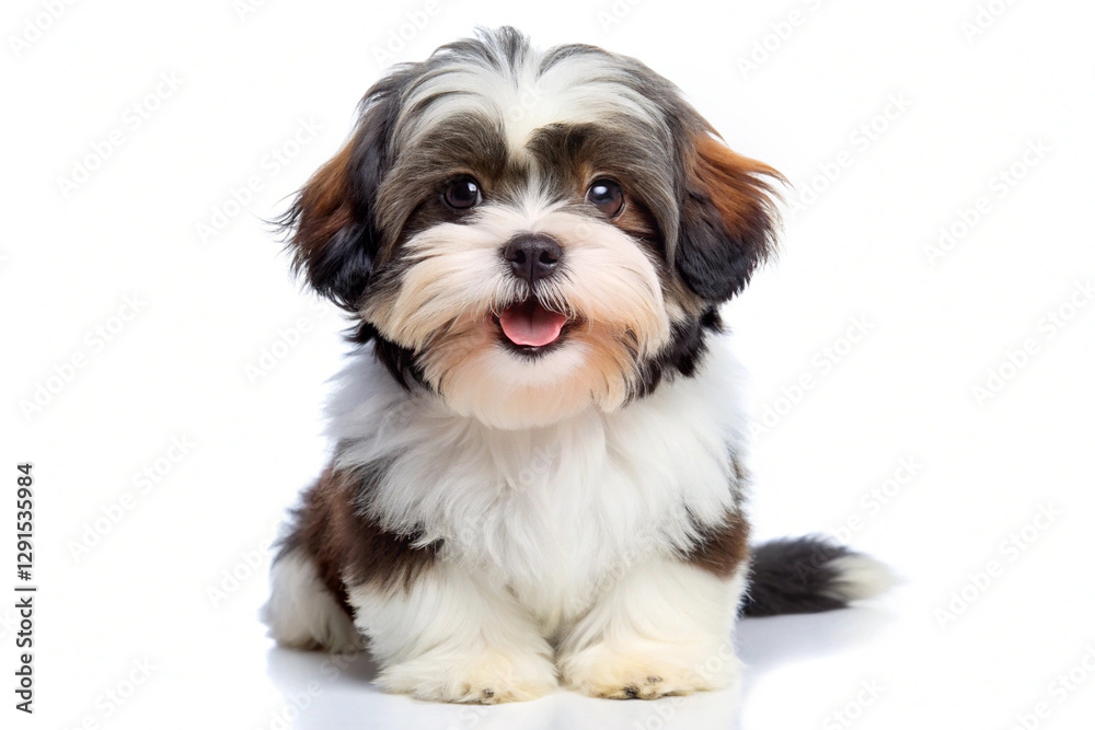 Adorable Shih Tzu: A charming Shih Tzu with fluffy fur and a happy expression sits patiently. Its eyes sparkle with joy, perfectly capturing the unconditional affection. Adorable Shih Tzu: A charming Shih Tzu with fluffy fur and a happy expression sits patiently. Its eyes sparkle with joy, perfectly capturing the unconditional affection.