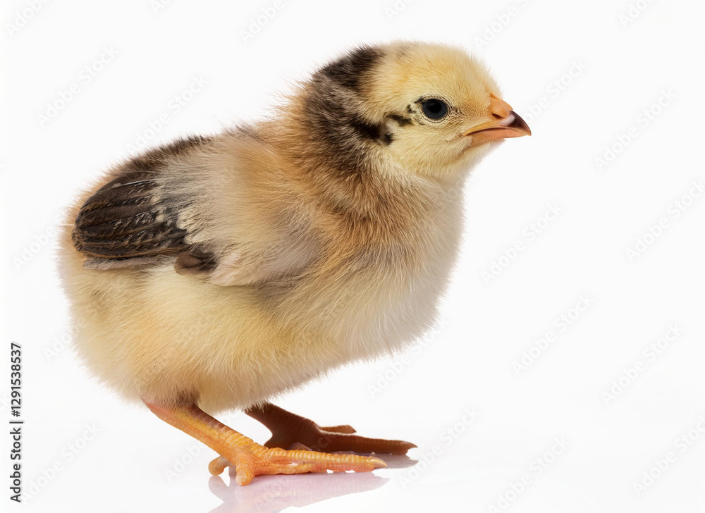 Fototapeta premium adorable little chicks isolated on a white background.