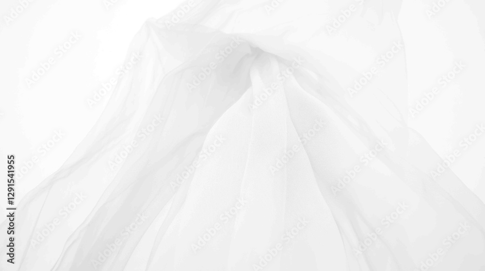 Obraz premium A white fabric with a pattern of waves