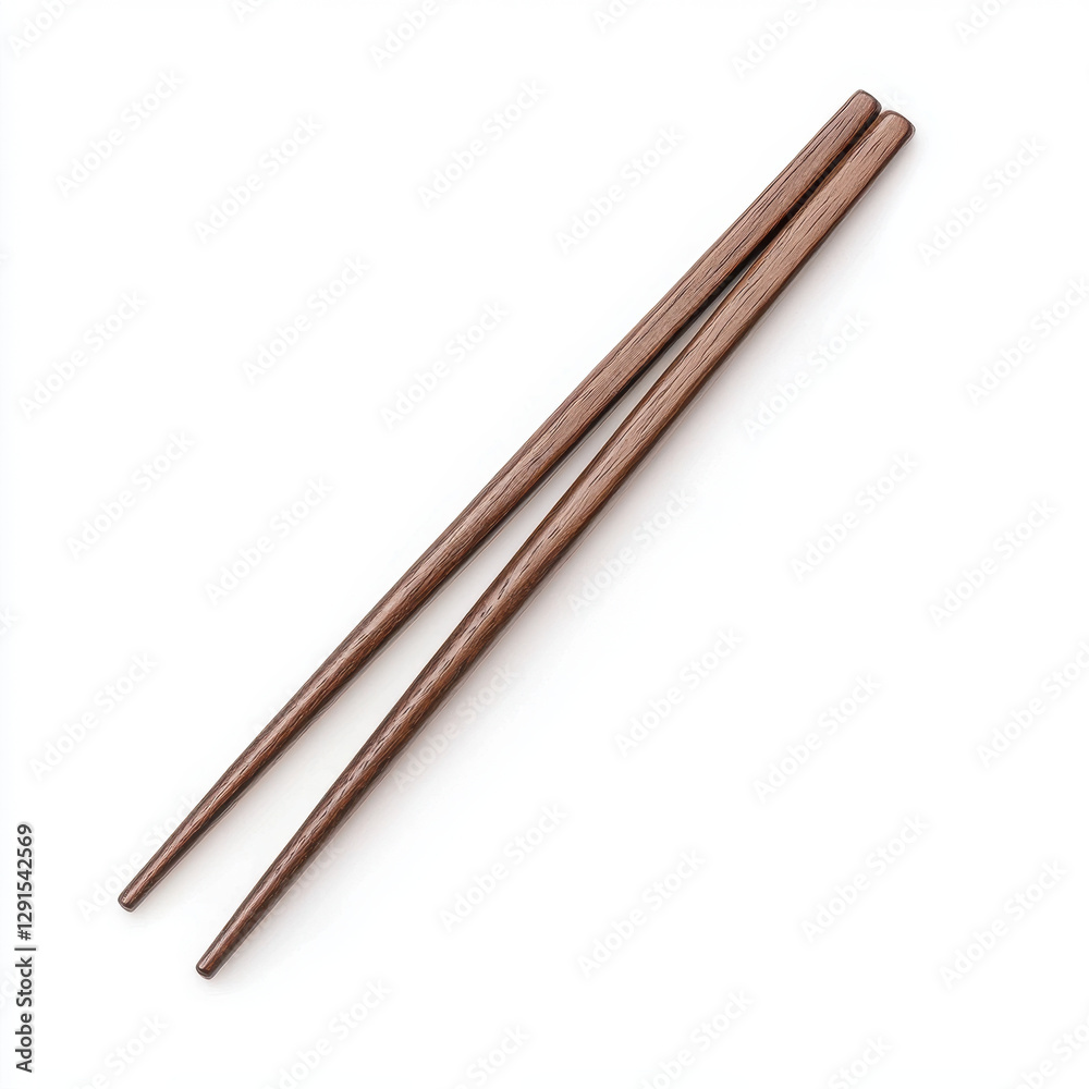 Polished wooden chopsticks with sleek texture, perfect for dining. These elegant utensils enhance experience of enjoying Asian cuisine Polished wooden chopsticks with sleek texture, perfect for dining. These elegant utensils enhance experience of enjoying Asian cuisine