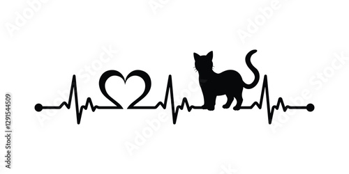 Cat heartbeat Svg