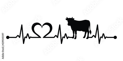 Cow heartbeat Svg 