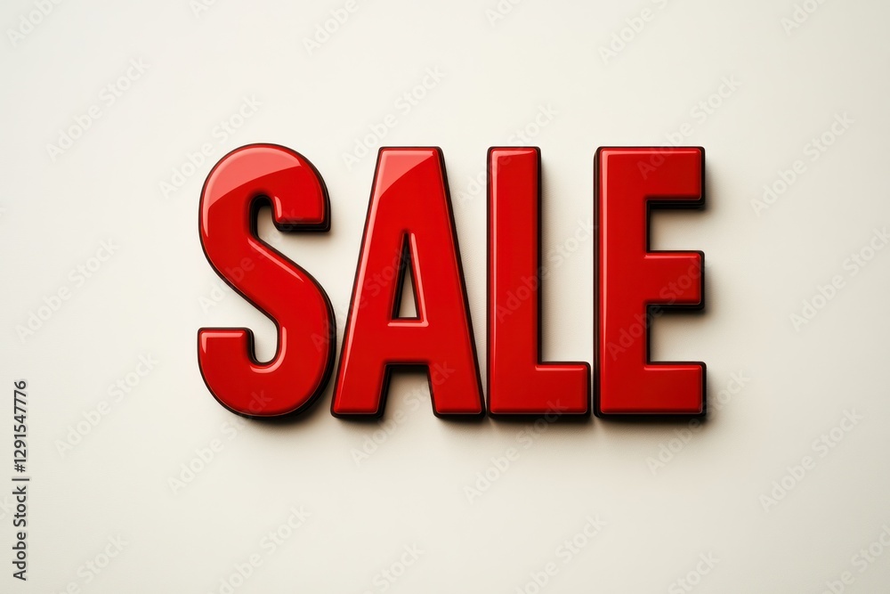 Bright Red SALE Sign on Light Background for Promotions and Marketing Campaigns Bright Red SALE Sign on Light Background for Promotions and Marketing Campaigns