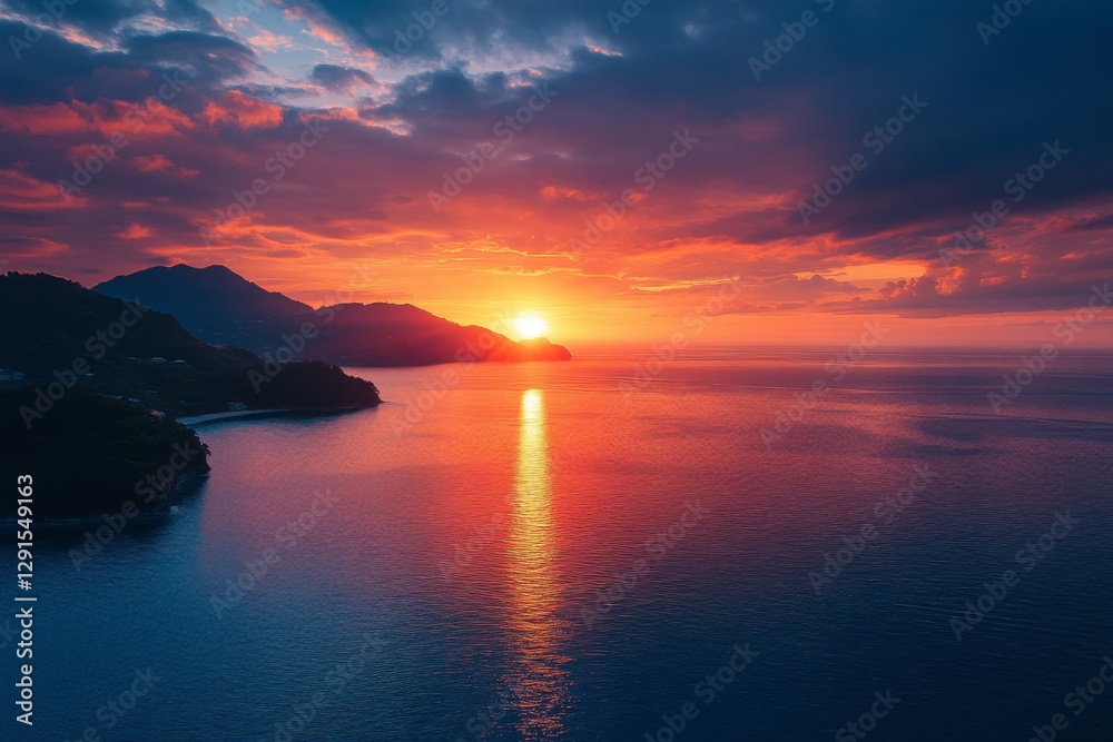 Naklejka premium sunrise over ocean