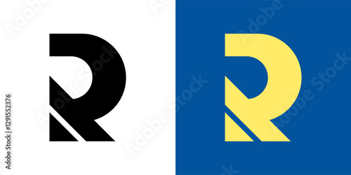R letter logo design forming an arrow sign