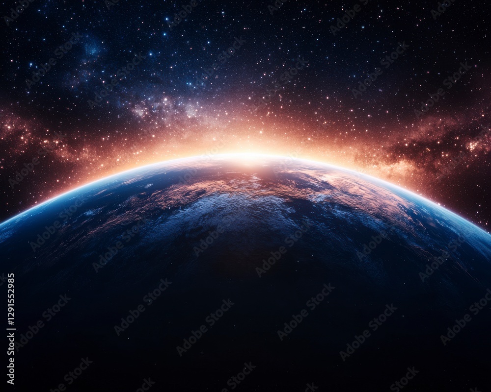 Obraz premium Perfect Reflection in the Depths of the Cosmic Atmosphere