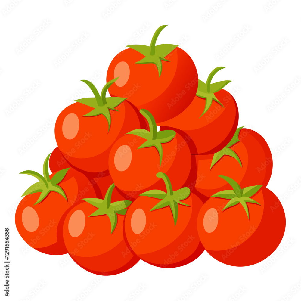 Fototapeta premium tomatoes on a white background