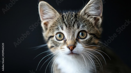 Stunning cat with a very big blue eye captivating viewers with its unique beauty and intriguing gaze