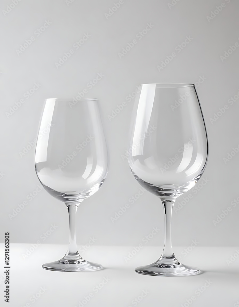 Two glasses of red wine on a reflective surface for a celebration Two glasses of red wine on a reflective surface for a celebration