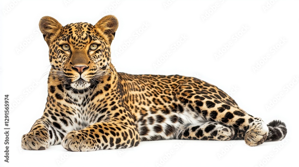 Obraz premium Powerful lurking in dense jungle with striking spots and intense gaze perfectly adapted to its environment