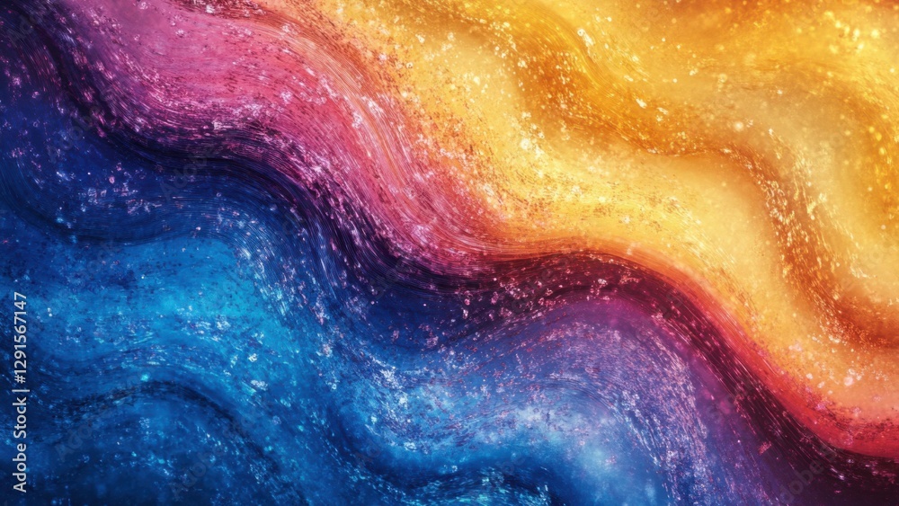 No.3 Abstract particle wave flows seamlessly across a colorful gradient backdrop No.3 Abstract particle wave flows seamlessly across a colorful gradient backdrop
