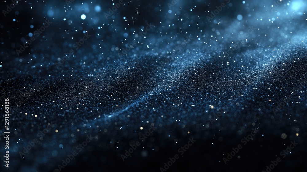 Obraz premium Blue color bokeh lights background. Blurred circle shapes. Multicolored blurry lights bokeh defocused abstract background for events.