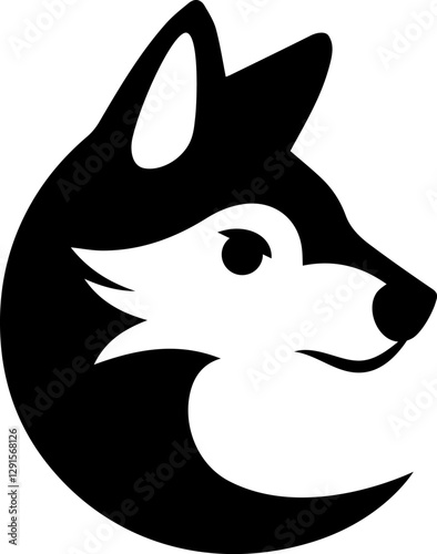 Head of a dog vector illustration