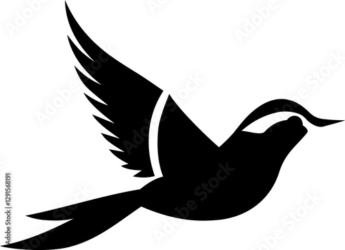 silhouette of bird vector illustration