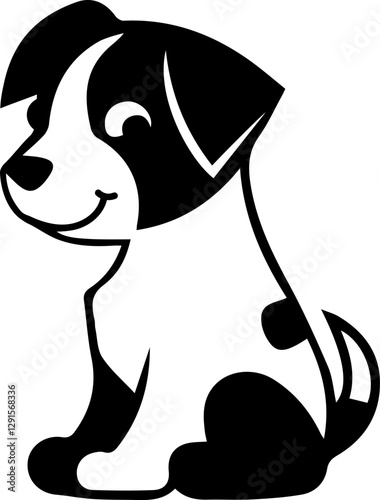 Cute puppy vector illustration