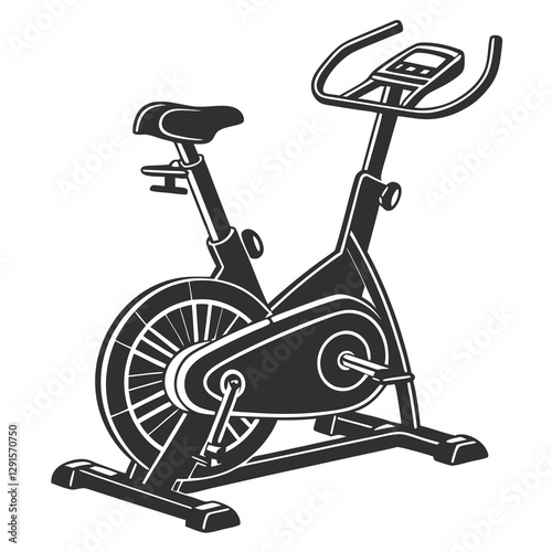 Exercise Bike silhouette vector illustration