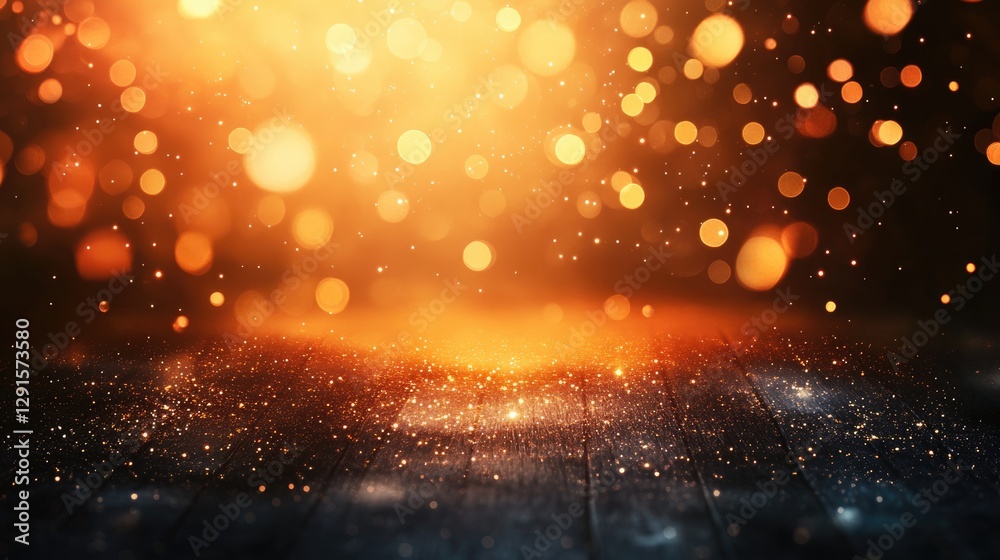 Obraz premium Blue color bokeh lights background. Blurred circle shapes. Multicolored blurry lights bokeh defocused abstract background for events.