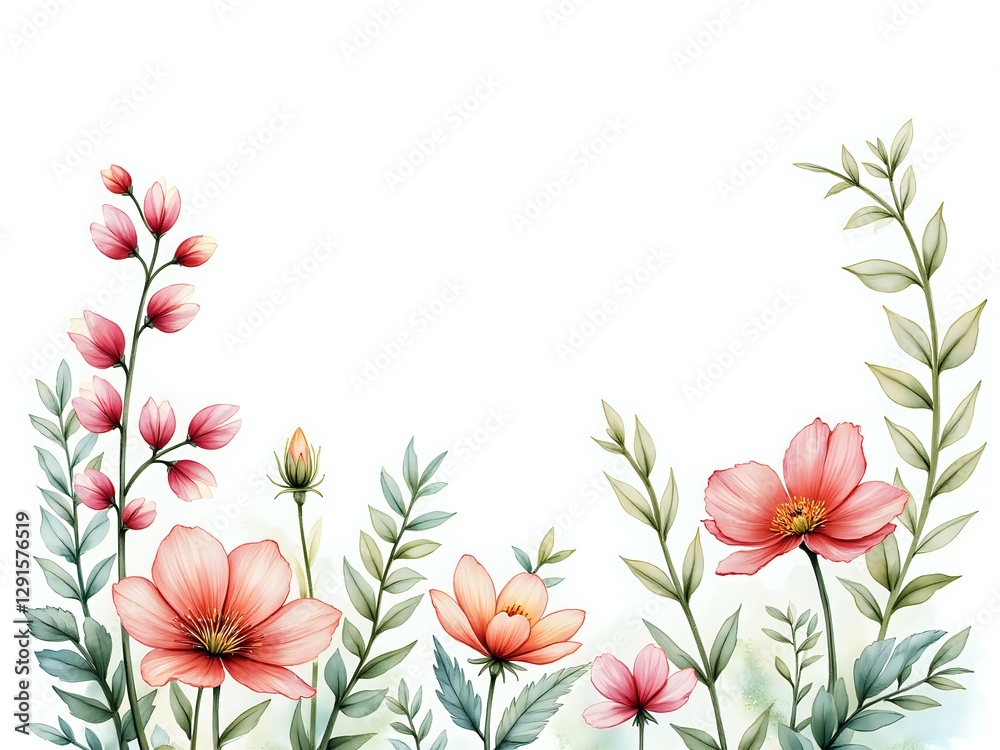 Obraz premium Delicate floral arrangement with soft pastel colors