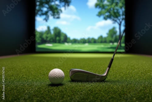 golf simulator in the golf club