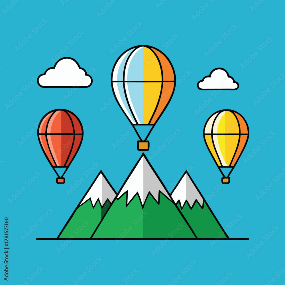 Obraz premium hot air balloon in sky