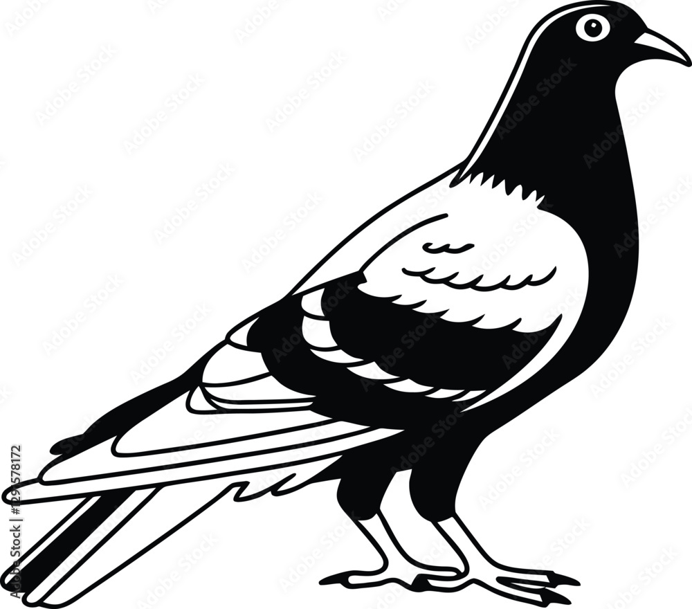 Obraz premium A beautiful bird illustration design silhouette eps