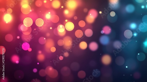 Pastel color bokeh lights background. Blurred circle shapes. Multicolored blurry lights bokeh defocused abstract background for events.
