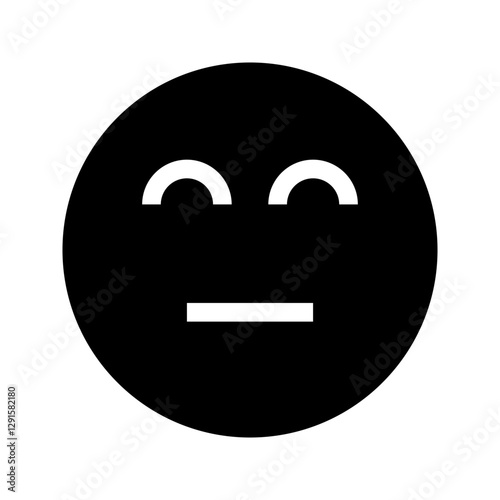 Solid emoji with a flat mouth and empty round eyes, showing silent sadness or emotional numbness.