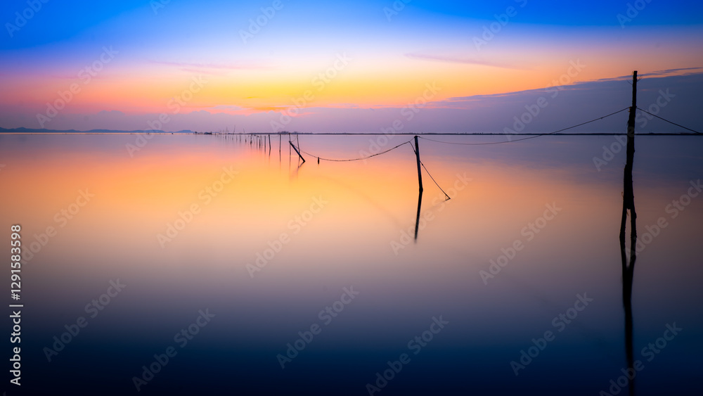 sunset on the lake