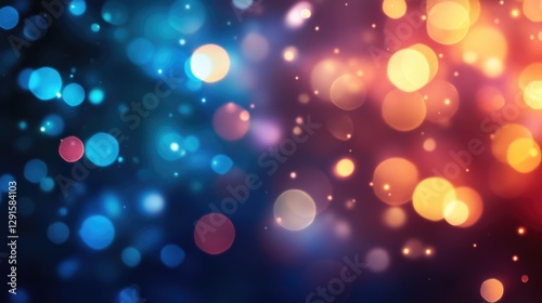 Pastel color bokeh lights background. Blurred circle shapes. Multicolored blurry lights bokeh defocused abstract background for events.