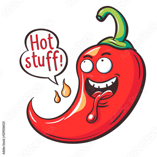 Cheeky hot chili pepper with 