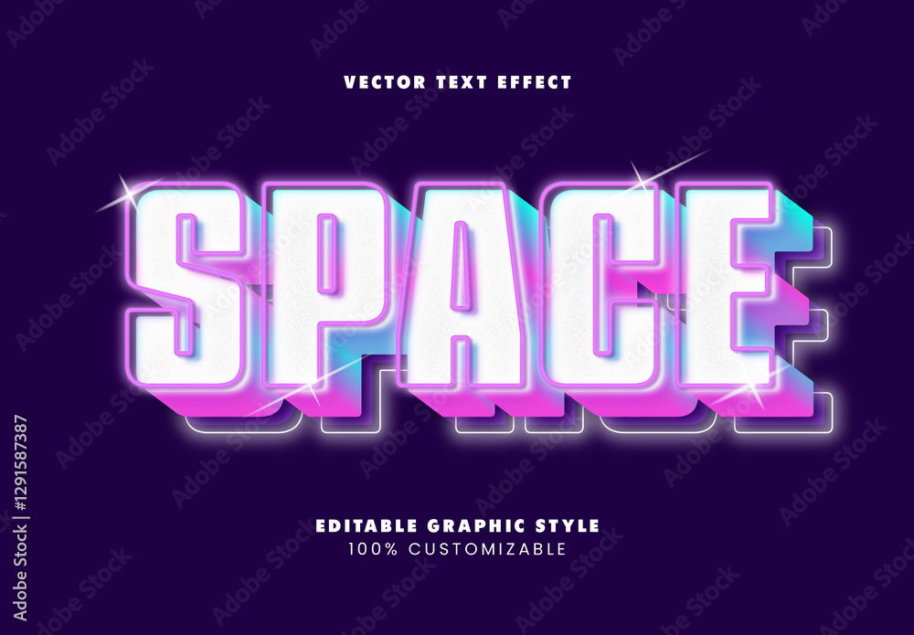 Projection Text Effect Pink And White Futuristic Font Bold Projection Text Effect 素材庫範本 ...