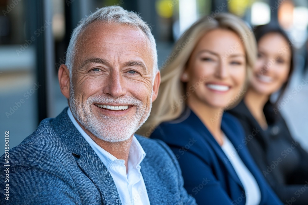 Three smiling diverse business colleagues having casual sit down business strategy meeting Three smiling diverse business colleagues having casual sit down business strategy meeting