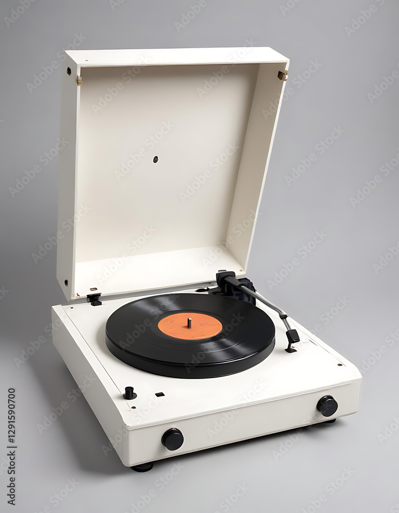 Fototapeta premium Old vinyl record isolated on white background