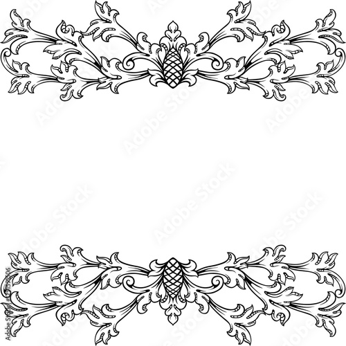 frame ornaments line art vector brand