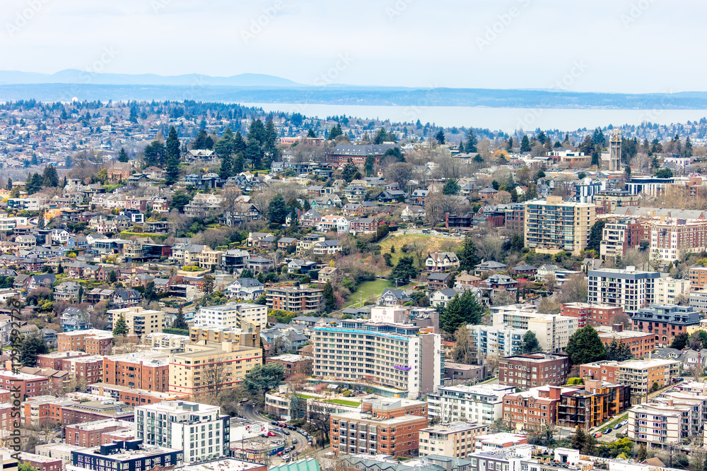 Fototapeta premium Neighborhoods in Seattle Washington, Queen Anne