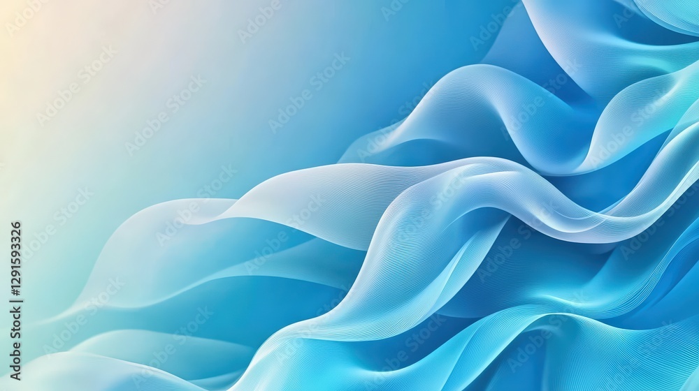 Obraz premium Abstract blue background design with smooth flowing lines and gradients for graphic and web use