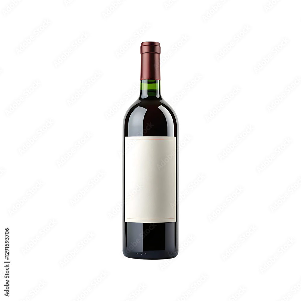 Red Wine Bottle with Blank Label - Isolated Transparent PNG mockup Red Wine Bottle with Blank Label - Isolated Transparent PNG mockup