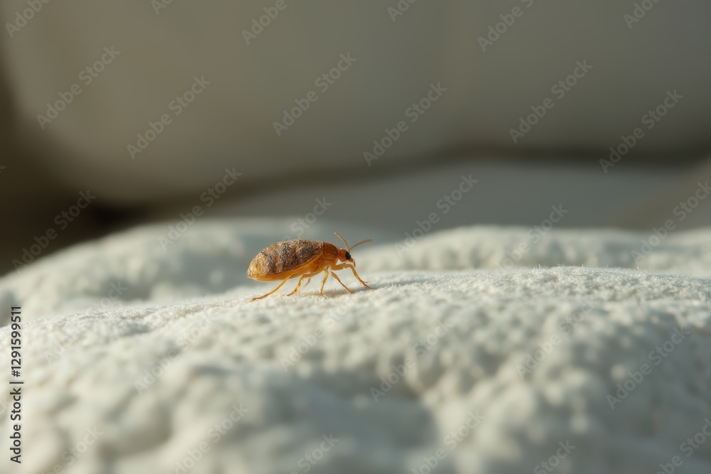 Obraz premium a bed bug on a white bed